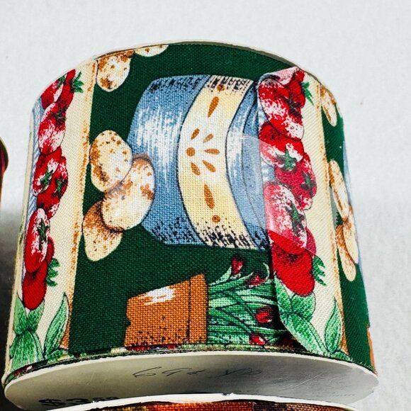 Offray Vintage Ribbon Fall Garden Fabric Craft Rolls 2-5/8" Wide - Used (4-Pack) - Picture 6 of 7